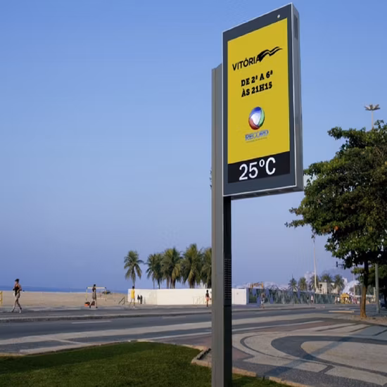 Café Barrera Banner Marco Post Calle Pantalla